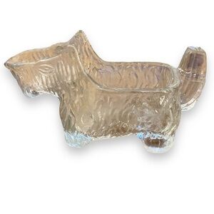 Vintage 30's, Clear Depression glass, Scotti Terrier Creamer Collectible